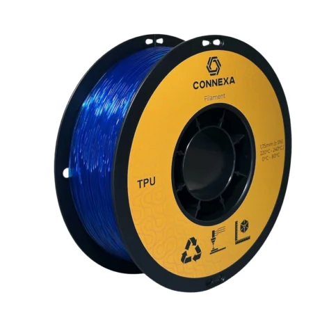 TPU 95A філамент Прозоро-синій 1,75 мм, 1 кг